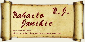 Mahailo Janikić vizit kartica